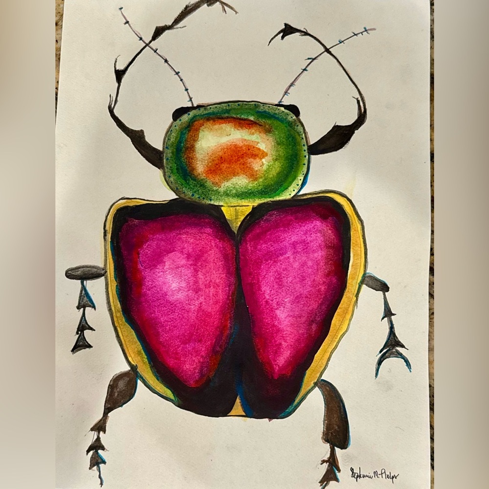 Watercolor Beetle